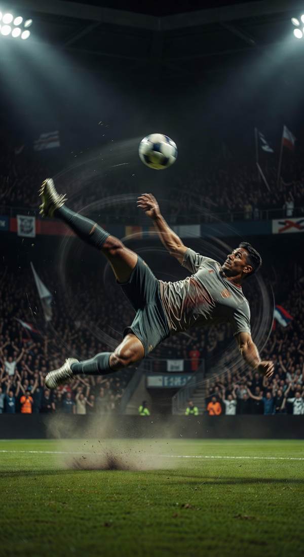 Bicycle Kick — 4K football phone wallpaper