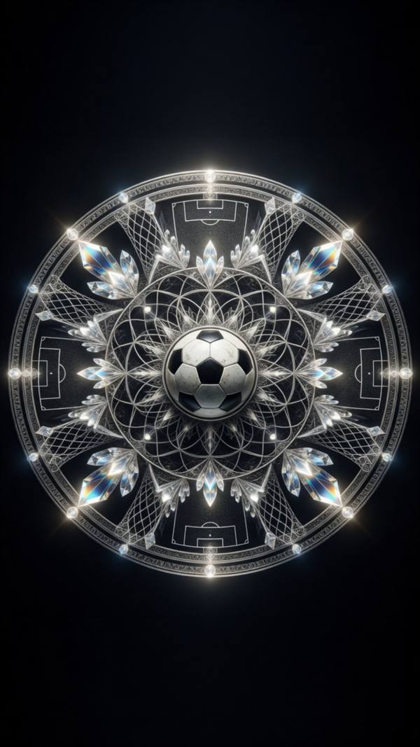 Crystal Bloom — 4K football phone wallpaper