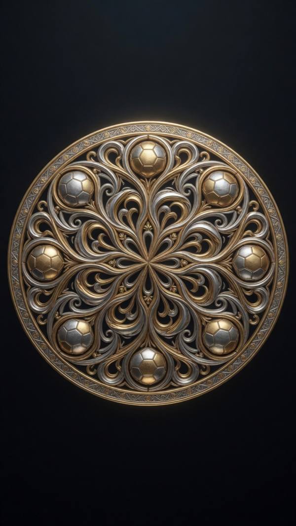 Gilded Rose Window — 4K football phone wallpaper