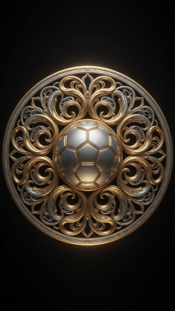 Golden Halo — 4K football phone wallpaper