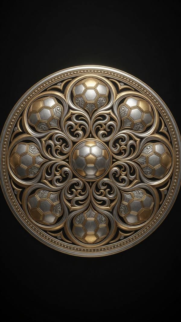 Golden Medallion — 4K football phone wallpaper