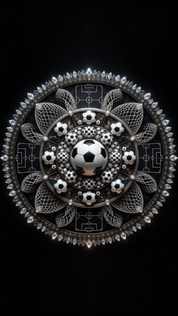 Silver Rose Window — 4K football phone wallpaper