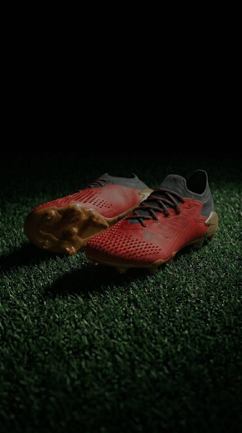 Turf Cleats – Red — 4K football phone wallpaper